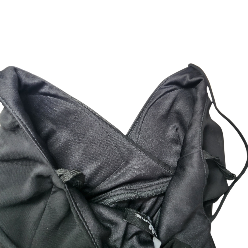 Jump Apparel 90s/Y2k Black Empire Waist Knee Length Dress Satin Bow Flowy Prom - Picture 8 of 10